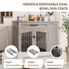 Furniture Style Dog Crate for Large Dogs, 44 Inch Wooden Dog Kennel Furniture with Drawer & Side Storage and Bulit-In Feeding Station - 4 of 4