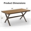 Heynemo Outdoor Dining Table for 6, 59" x 35" Rectangular Patio Dining Table, Aluminum Outdoor Table, Garden, Backyard, Poolside, or Indoor - 2 of 4