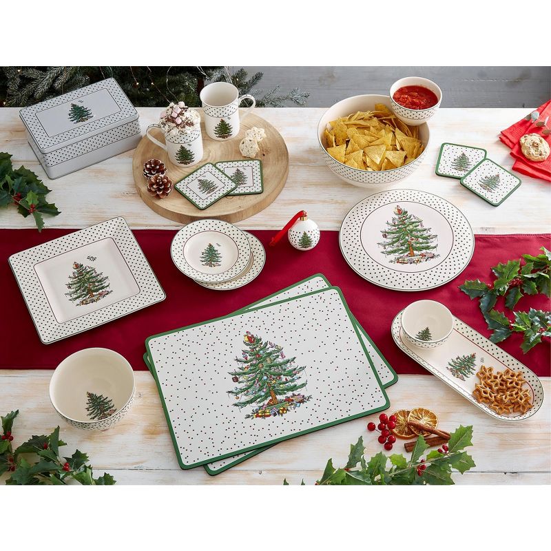 Spode Christmas Tree Polka Dot Tiered Chip and Dip, 5 of 6