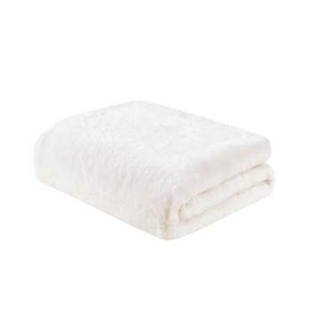50"x60" Sienna Solid Premium Faux Fur Throw Blanket - Madison Park