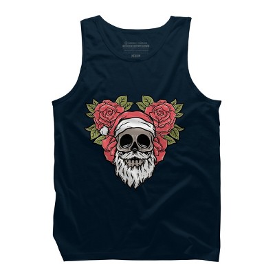 Men's Design By Humans Christmas with flowers Illustration By rukurustudio Tank Top