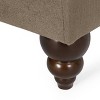 Freas Contemporary Tufted Double Chaise Lounge: Elegant Scroll Arms, Birch Wood Legs - Christopher Knight Home - 4 of 4