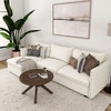 Plank+Beam Cross Leg Modern Coffee Table, 30" Solid Wood Tables for Living Room, Round Center Table - 4 of 4
