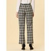 INSPIRE CHIC Women's Plaid Elastic Waist Casual Work Office Long Pants - 4 of 4