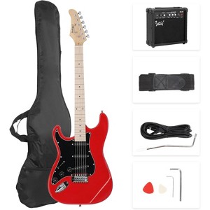 GLARRY 39" Left Handed Full Size Electric Guitar for Music Lover Beginner with 20W Amp and Accessories Pack Guitar Bag - 1 of 4