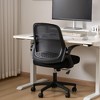 Ergonomic Office Chair, Mesh Office Desk Chair with Flip up Arms & Lumbar Support, Swivel Computer Task Chair for for Long Hours Study and Work - 2 of 4