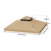 Sevobal Patio Umbrellas Outdoor Patio Gazebo Replacement Canopy, Durable UV-Resistant Material, BBQ Tent Roof Top Cover, Beige, 118"*118"*33.07" - 3 of 4