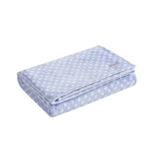 50"x60" LA Kids' Pokey Polka Dot Ultra Soft Plush Throw Blanket Purple - Laura Ashley: Cozy Fleece, CPSIA Safe - 1 of 4