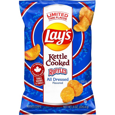 Lay's Kettle Cooked Ruffles All Dressed - Lto - 8oz : Target