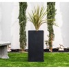 Rosemead Home & Garden, Inc. Rectangular Concrete Outdoor Planter Pot Black - 2 of 4