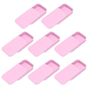 Unique Bargains Metal Anti-Oxidation Slide Top Rectangular Tin Containers 8 Pcs - 1 of 4