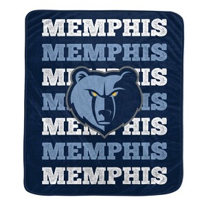 NBA Memphis Grizzlies Repeat Refresh Ultra Soft Blanket - 1 of 3