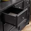 SEVOBAL Utility Storage Cabinets Modern 7 Drawer Dresser with Smooth Metal Slides and Anti-Tipping Device for Bedroom, Black, 47.25"*15.75"*33.66" - 4 of 4