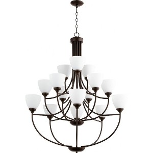 Quorum Lighting Enclave 15-Light Chandelier, Oiled Bronze, 38.5W, 44H - 1 of 1