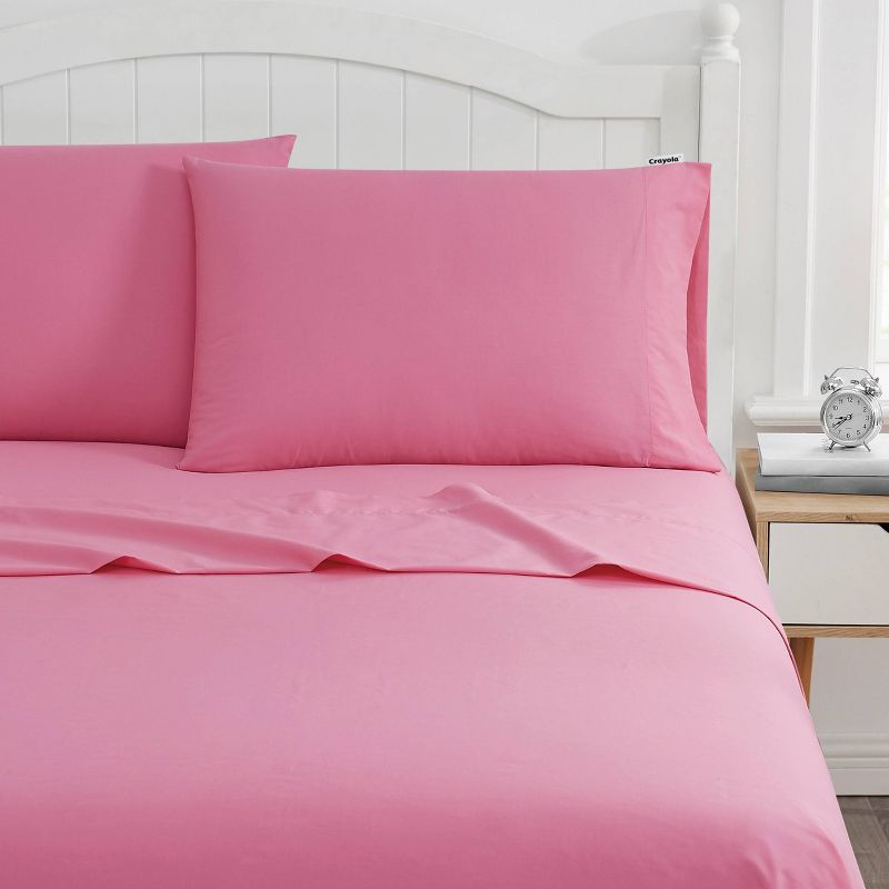 Crayola Solid Cotton Percale Sheet Set, 1 of 6