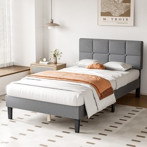 NicBex Full Size Metal Bed Frame with Steel Slat Support,Heavy Duty Metal Platform Bed frame for Bedroom - 1 of 4