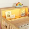 Whisen Twin Size Loft Bed with LED, Bookshelf, Stairs, Storage Drawers and Shelves, Solid Wood Sturdy Frame - 4 of 4