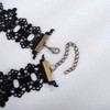 Black Lace Choker with Crystal for Women Halloween Party Costume Vintage Thick Necklace - 4 of 4