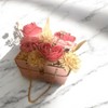 Glow Grace Decorative Flower Candle Gift Box Set, Scented Wax Roses with Gold Chain Handle, Pink Basket - 2 of 4