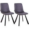 Dining Chairs Set of 2, Mid Century Modern Metel Legs for Indoor Kitchen & Dining Room Chairs Comfortable Chairs Suitable for Home Coffee...(2, Gray) - 2 of 4