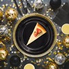 Juvale 144 Piece Black Party Supplies - Serves 24 Disposable Paper Plates, Napkins, Cups, Cutlery for Birthday, Graduation - 3 of 4