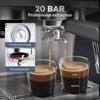 Espresso Machine with Grinder & Milk Frother, 20 Bar Pump Semi Automatic Coffee Machine with 95 Oz Water Tank, Multi-functional Coffee Maker - 3 of 4
