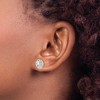 Black Bow Jewelry 11mm Polished Sand Dollar Post Earrings in Sterling Silver - 3 of 4