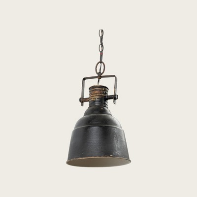 Country Style Chandelier, Vintage Ceiling Light, Factory Industrial Light, Antique Black Pendant Lamp