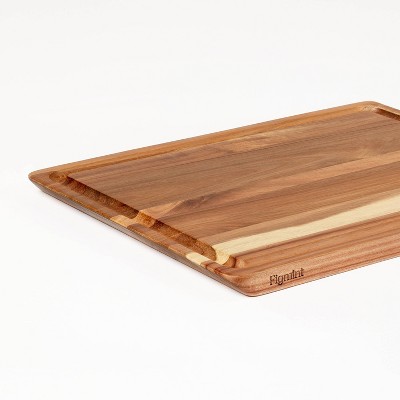 Reversible Acacia Wood Cutting Board Set Natural & oven mitt