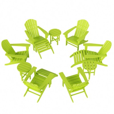 WestinTrends Dylan HDPE Outdoor Patio Adirondack Chair (12-Piece Set)