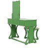 Sapphtopaz Makeup Vanity Desk with Foldable Mirror, Wood Makeup Table with 3 Drawers & Cushioned Stool Dresser For Bedroom - 2 of 4