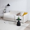 Upholstered Daybed With 2 Drawers, Twin Velvet Daybed With Ribbed Tufted Backrest, Modern Space Saving Sofa Bed For Bedroom Living Room, Easy Assembly - 4 of 4