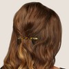 Unique Bargains Women's Tortoise Shell French Hair Barrettes Amber Brown 2 Pcs - 2 of 4