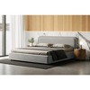 Omax Decor,Chloe Upholstered Platform King Bed in Gray Boucle Fabric - 4 of 4