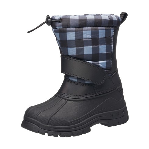 Coxist Kid s Snow Boot Winter Boot For Boys And Girls In Plaid