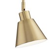 360 Lighting Marybel Modern Swing Arm Wall Lamp Brass Gold Plug-in Light Fixture Tapered Metal Shade for Bedroom Bedside Living Room Reading House - 3 of 4