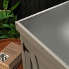 Vynxaria Potting Bench with Storage Cabinet and Metal Top - Ideal Outdoor Work Station for Patio Gardening and Planting. - 3 of 4