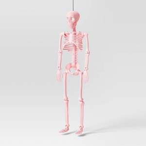 36" Poseable Skeleton Halloween Decorative Prop Pink Blush - Hyde and EEK! Boutique™ - 1 of 3