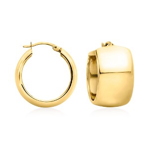 Ross-Simons 18kt Gold Over Sterling Hoop Earrings - 1 of 4