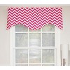 RLF Home Zig Zag Cornice  100% Cotton with Fully Lined 3" Rod Pocket Valnance for Windows 50" x 17" Lipstick - 2 of 4