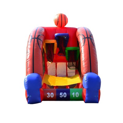 JumpOrange 12' Inflatable Basketball Game with Air Blower and Foam Basketballs.