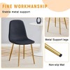 Grungis Linen Armless Kitchen Chair Set of 4,Upholstered Dining Chairs with Black Metal Legs for Dining Room,Kitchen - 4 of 4