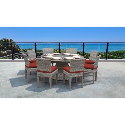 Fairmont 9pc Patio Dining Set - Terracotta - TK Classics