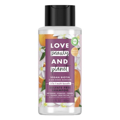 Love Beauty and Planet Vegan Biotin & Sun Kissed Mandarin Shampoo - 13.5 fl oz