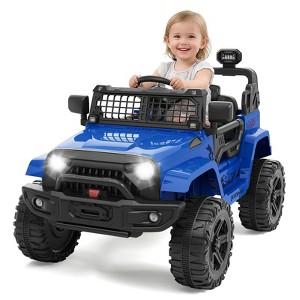12V Kids Ride on Truck, 3 Speeds Electric Ride on Car with Parent Remote Control, Headlight, Music, Ride on Vehicle Toy for Kids Aged 3-8 - 1 of 4