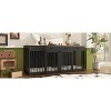 Famapy 86.6"lack Large Dog Crate Furniture with 4 Drawers Multi-Purpose Furniture Style Dog Crate - 3 of 4