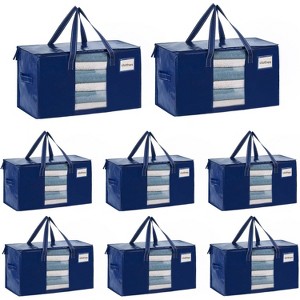 4/6/8 Pack Moving Bags, Comforter and Blanket Storage Bags for Closet, Moving Boxes, Boxes with Lids Alternative - 1 of 4