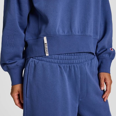 Champion Women's Long Sleeve Fleece 1/4 Snap Cropped Pullover - image 5