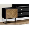 Monarch Specialties Tv Stand 72 Inch Console Media Entertainment Center Storage Cabinet Brown And Black Laminate Black Metal Contemporary Modern - 3 of 4