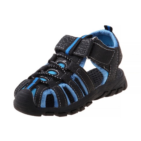 Rugged Bear Boy Closed-toe Kids Sport Sandals - Black/blue, 4 : Target